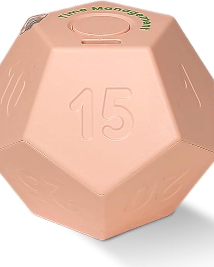 Cube Pomodoro Timer, Rechargeable Small Cute, Timer for Kids and Classroom, Kitchen, Cooking, Workout & Study Countdown, Time Management Tool (Rose Pink)