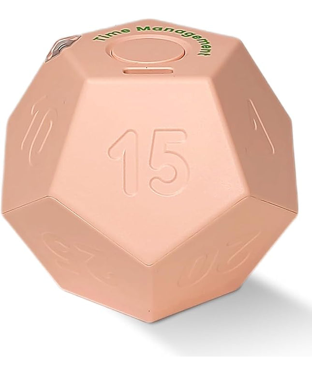 Cube Pomodoro Timer, Rechargeable Small Cute, Timer for Kids and Classroom, Kitchen, Cooking, Workout & Study Countdown, Time Management Tool (Rose Pink)