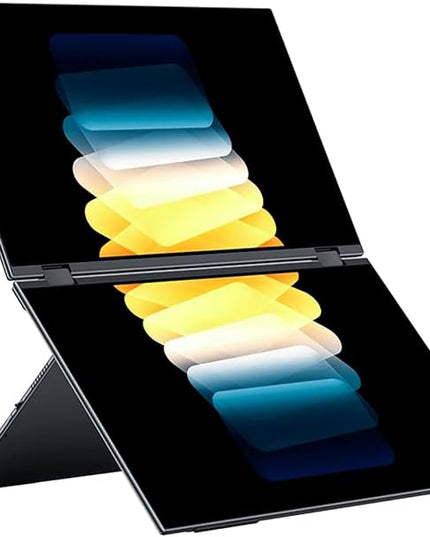 EHOMEWEI X1 Portable Foldable 2K Dual Monitor, 16"*2 Laptop Expansion Screens 60Hz 1920 * 1200 sRGB, 100DCI-P3 HDR for Working/Gaming/Travel, Phone/Switch/Windows MacOS