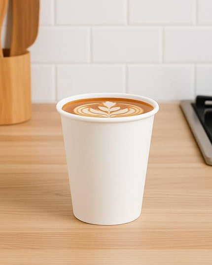 360 Count Pack 12 oz Disposable Paper Coffee Cups, Hot & Cold Drink Cups for Coffee, Tea, Juice, Leak-Proof Food Safe White Paper Cups for Home, Office, Cafes, Travel,