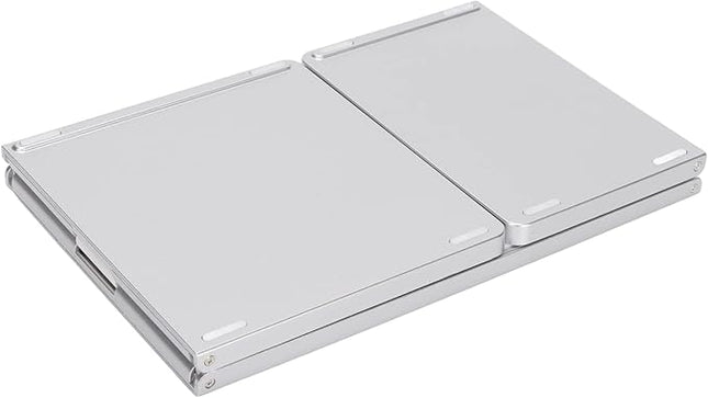 Gugxiom Foldable Wireless Keyboard with Touchpad, Foldable Design 63 Keys BT 3.0 Keyboard for Smartphone Tablet Laptop Travel, Mute, Pocket Size, USB Charging (Silver White)