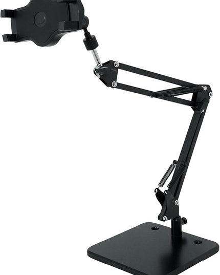 Rockville iSTAND 75 Desktop Boom Arm Stand, Mic/Phone/Tablet/Webcam Holder, Weighted Steel Base, 360-Degree Swivel, Anti-Scratch Grip, for Podcasting and Streaming