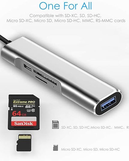 USB C to HDMI Adapter for Samsung DeX,DeX Station for Galaxy S25/S24/S23/S22/Note20/10/Tab S9/S8/S7,DeX hub with HDMI 4K,USB3.0,PD 60W,SD/TF Card Slot,Steam Deck,Nintendo Switch
