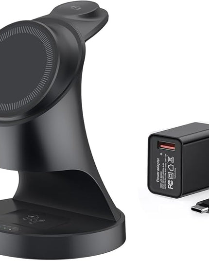 Wireless Charger,3 in 1 Magnetic Wireless Charger Stand, Fast Wireless Charging Dock for iPhone17/16/15/14/13/12 Series, Apple Watch Series, AirPods Pro.