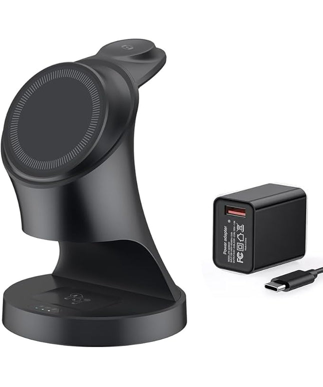 Wireless Charger,3 in 1 Magnetic Wireless Charger Stand, Fast Wireless Charging Dock for iPhone17/16/15/14/13/12 Series, Apple Watch Series, AirPods Pro.