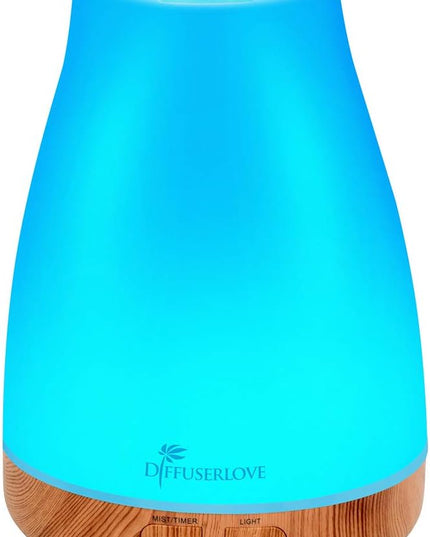 300ML Diffuser Essential Oil Diffuser Remote Control Aromatherapy Diffuser Mist Humidifiers with 7 Color LED Lights for Bedroom Office House Kitchen Yoga