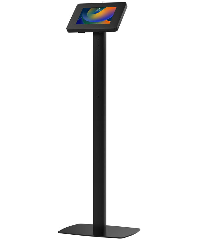 Thin Floor Stand - CTA Tall Standing 360 Degree Kiosk Display Tablet Holder - Charger Access & Lock for iPad mini A17 Pro & 1/2/3/4/5/6 - Samsung Tab A 8″