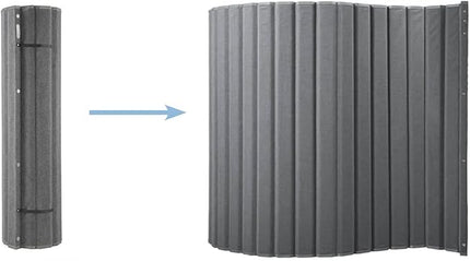 Versare VersiPanel Acoustical Partition Wall - Sound Panel Classroom Office Room Divider, Flexible Arrangement, Easy Roll-up Storage (Gray, 8'Wide x 6'6"Tall)