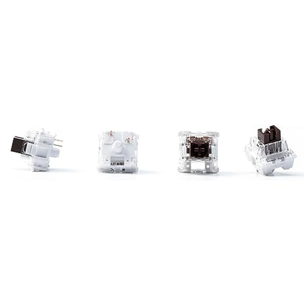 Keychron Silent K Pro Brown Switches 110PCS – 3-Pin Hot-Swap Quiet Tactile Switches with Finger-Like Bump, Moderate 55gf Press Feel & Clear Rebound, Factory Lubed, SMD-LED Compatible