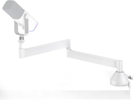 InnoGear Low Profile Mic Arm, 360° Rotatable Microphone Arm Stand Foldable Desk Mic Boom Arm for Fifine AM8 K669B Blue Yeti HyperX QuadCast SoloCast AT2020 and Other Mics, White