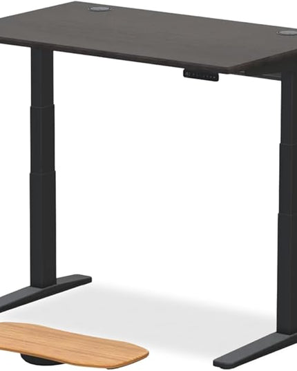 UPLIFTDESK V3 2-Leg Ash Gray Laminate Wood Standing Desk – Adjustable Height, Advanced 1-Touch Memory Keypad, Under Desk Cable Management, Wire Grommets & Rocker Board (Black C-Frame, 48 x 30 inch)