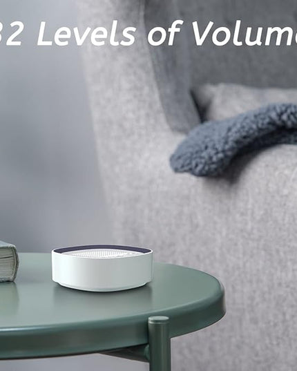 iEasy Sleep White Noise Sound Machines with 30 Soothing Sounds 3.5 mm Headphone Jack 5 Timer Settings 32 Precise Volume Memory Function Compact Design Ideal Gift