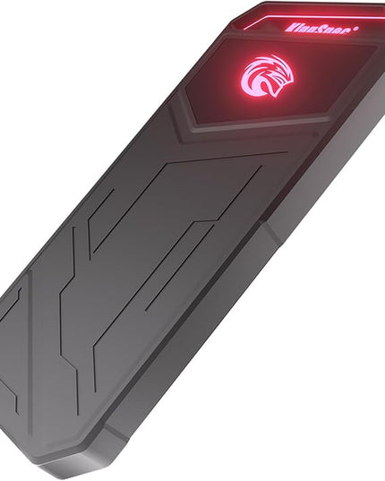 KingSpec Z5 4TB Portable External SSD with RGB Light - up to 2100MB/s, Zinc Alloy Case, USB 3.2 Gen2x2 Interface, Extreme Solid State Hard Drives, Compatible with Mobile Phone/PS4/Laptop/TV/PC (4TB)
