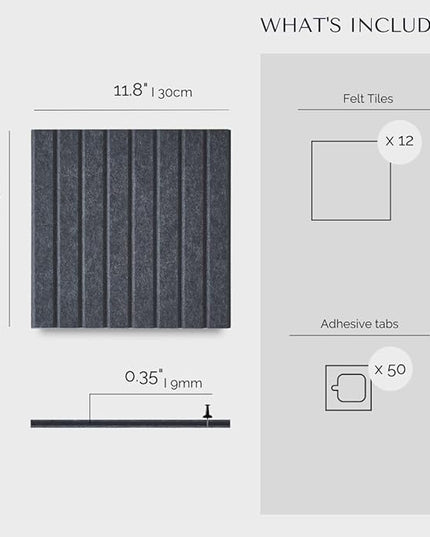 Large Bulletin Board 48x36 - Office Wall Organizer, Replace Your Old Cork Boards for Walls for Office Decor -12-Pack Felt Wall Panels to Use in Home Office Decor, Classroom Decor (Moonstone)