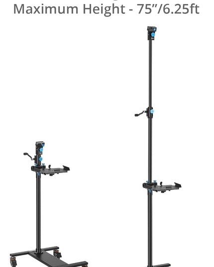 PROAIM Professional Speech Teleprompter with Telescopic Conference Stand & 60/40 Beam Splitter Glass Fits up to 17” Tablets, Laptops & Monitors. for Conferences, News, Film Production. (TP-SPH-01)