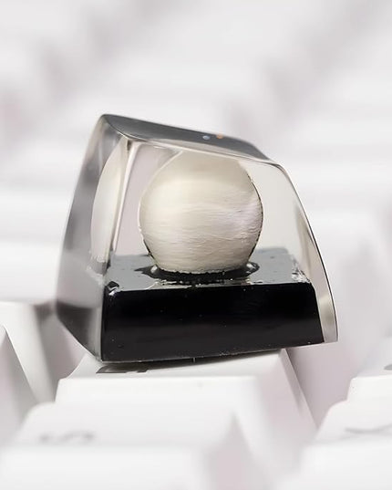 Saturn Planet Artisan Keycap R1 SA Profile Custom Solar System Planets Keycaps 1U ESC Handmade Resin Gaming Galaxy Key Cap Cherry MX Switch Compatible Mechanical Keyboard Space Lover Gift