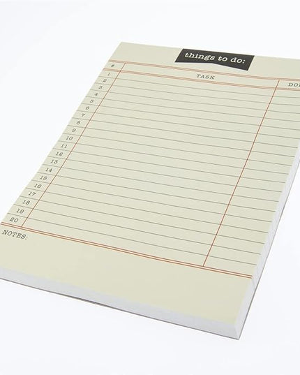 Graphique Library Card To-Do List Notepad | 150 Tear-Away Sheets | Task Planner | Daily Organizer | Memo Writing Pad | Priority Checklist | Undated | 6” x 8”
