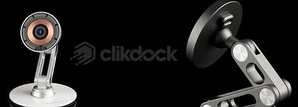 ClikDock Cell Phone Magnetic Wireless Charger Stand, 360° Spin, Aluminum Construction, Compatible with MagSafe Phones for iPhone & Andriod (Space Grey)