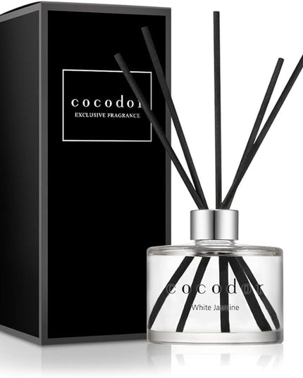 COCODOR Signature Reed Diffuser Set/White Jasmine / 6.7oz /1 Pack/Home Fragrance Diffuser, Oil Scent Diffuser for Bathroom Shelf Decor