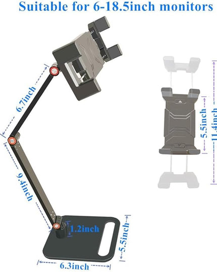Portable Monitor Holder for 6-18.5 Inch Screen Desktop Expandable Monitor Stand 13 inch Tablet Stand