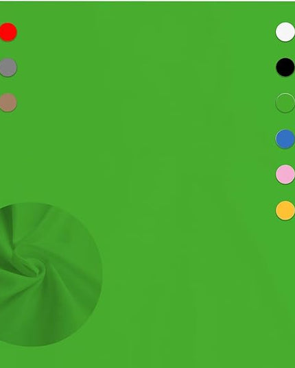 10x7 FT Polyester Photo Backdrop for Photoshoot Green Screen Backdrop Curtain,Product Photo Backdrop for Photoshoot,Photography Background for Streaming Video Studio Pure Seamless
