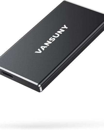 Vansuny 250GB Portable External SSD, USB 3.1 Gen2 430MB/s High-Speed Data Transfer, Metal USB C Mini Portable External Solid State Drive for PC, Laptop, Phones and More