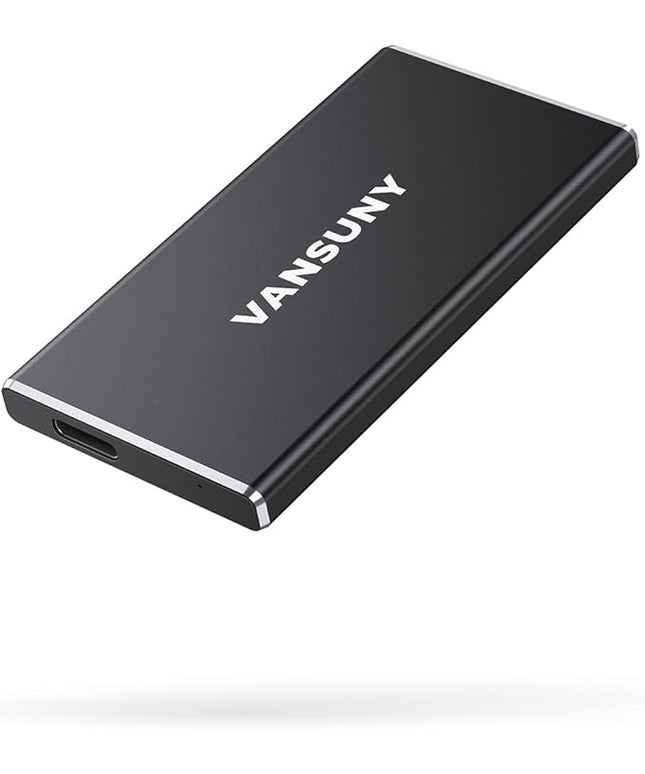 Vansuny 500GB Portable External SSD, USB 3.1 Gen2 450MB/s High-Speed Data Transfer, Metal USB C Mini Portable External Solid State Drive for PC, Laptop, Phones and More