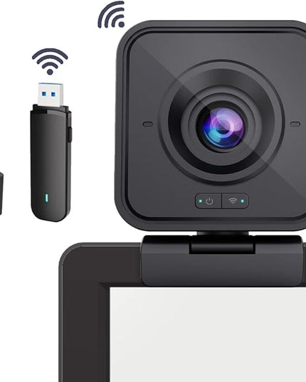 Project Telecom 1080p Wireless Webcam with Microphone – USB PC Camera for Laptop & Desktop Full HD Streaming Web Camera for Video Calls, Zoom, Remote Meetings – Plug & Play USB Web Cam