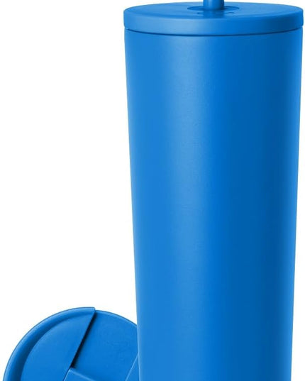 Simple Modern Insulated Tumbler with Lid and Straw | Iced Coffee Cup Reusable Stainless Steel Water Bottle Travel Mug | Gifts for Women Men Her Him | Classic Collection | 28oz | Supersonic Blue