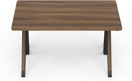 DEZCTOP Revon Pro Electric Standing Desk, 47.2" x 27.6" Large Work Surface, Height Adjustable (27.6"-47.2"), Sturdy Keel Frame, with Magnetic Modular System, Anti-Collision, Walnut for Home Office