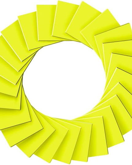 (24 Pads) Sticky Notes 3x3 inch, Self-Stick Pads Bright Colors Sticky Note, Recyclable, Easy to Post for Home, Office, Notebook (Bright Yellow)