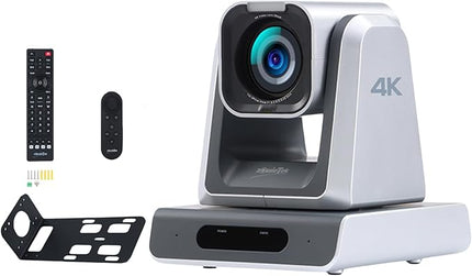 zowietek 4K USB/HDMI/LAN PTZ Camera, Ergo-Ease Remote Control, Auto Focus, 18X Optical Zoom, Live Streaming for Video Conference, Meeting, Church, Event, Teaching