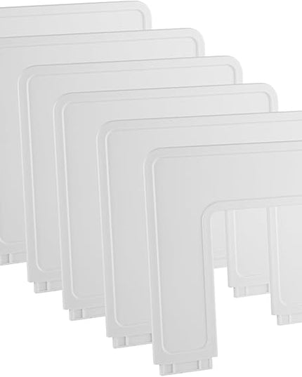 6 Pieces Upright Boards, Accessory Parts of Expandable File Folder Holder, White