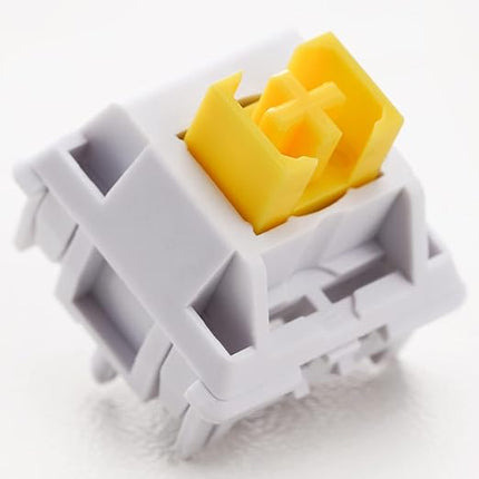 WS Yellow Mechanical Keyboard Switches, 5 Pin Pre Lubed Linear Switches for Mechanical Gaming Keyboard (35pcs)