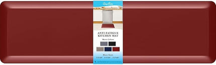 4/5 Inch Thick Kitchen Mat Anti Fatigue Mat Kitchen Rugs Kitchen Decor Non-Slip, Stain & Water Resistant, Kitchen Mats Desk Mat for Kitchen, Office, Workshop, Red, 17'' x 60''
