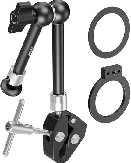 SmallRig Magic Arm Clamp w/ 1/4" Screw, Phone Mount for Magsafe & Magnetic Adapter Ring, 11 Inches Integrated Magic Arm for iPhone, for Android, for Action Cameras/LCD Monitor/LED Lights - 5604