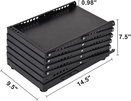 brochure display stand&Foldable Magazine Rack with 5 Pockets for Exhibition and Trade Show (67'X9.5'X14.5')