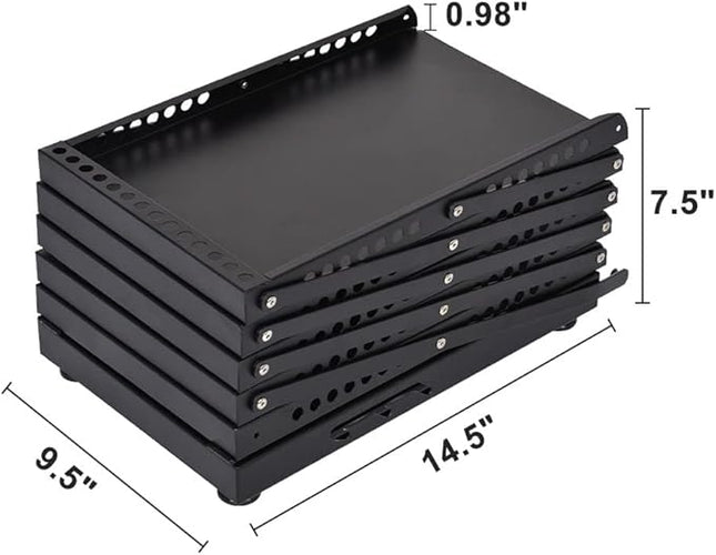 brochure display stand&Foldable Magazine Rack with 5 Pockets for Exhibition and Trade Show (67'X9.5'X14.5')