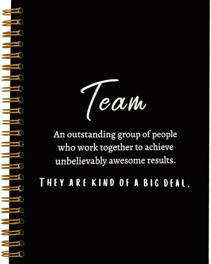 hold fizz Black Meeting Notebook for Work, Employee Appreciation Gifts, Team Gifts for Employees, Journals for Writing, Thank You Gifts for Women Men Leader Boss Manager Mentor Coworkers, 5.5"x8.3"