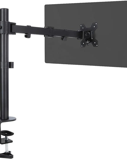 Single Monitor Desk Mount, Heavy Duty Adjustable Monitor Stand for 13"-32" Screen, Monitor Arm Desk Mount Holds Up to 22lbs with C Clamp/Grommet Base