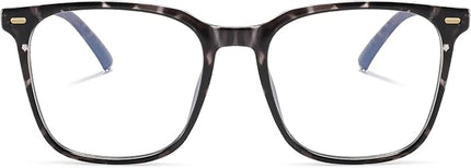 MACJERO Oversized Square Blue Light Blocking Glasses for Women Men, Anti-Fatigue Computer Monitor Gaming Glasses Reduce Eye Strain(Black Tortoise)