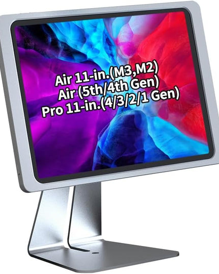 Magnetic Stand on Desk with Charging Case A9 for iPad Air, iPad Pro 11-Inch, Classic L Shape, Sturdy Metal Base, Strong Magnets, 360 Rotation, 90 Tilt
