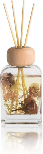 Orelune Reed Diffuser Set, 3.4 fl oz - Elegant Home Fragrance with 5 Sticks - Long-Lasting Scented Oil Diffuser for Bedroom, Bathroom Shelf Decor & Living Room (Peony & Roses)