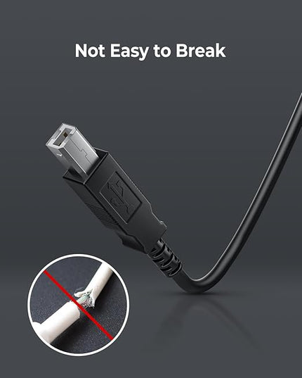 MUNBYN USB Cable, Black USB Cord for 130B, 941B, and P941 Thermal Printers, and Other Shipping Label Printers