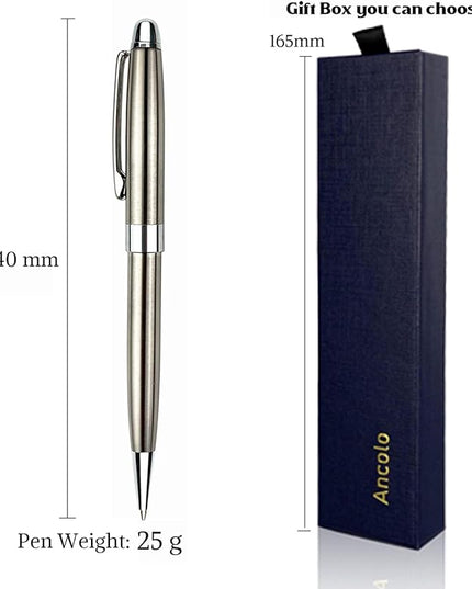 Ancolo Personalized Executive Business Pens - Medium Point Black Ink with 10 Extra Refills Custom with Your Name or Message, Gift for Students/Teacher/Manager/Lawyer/Professor 5PCS/Pack
