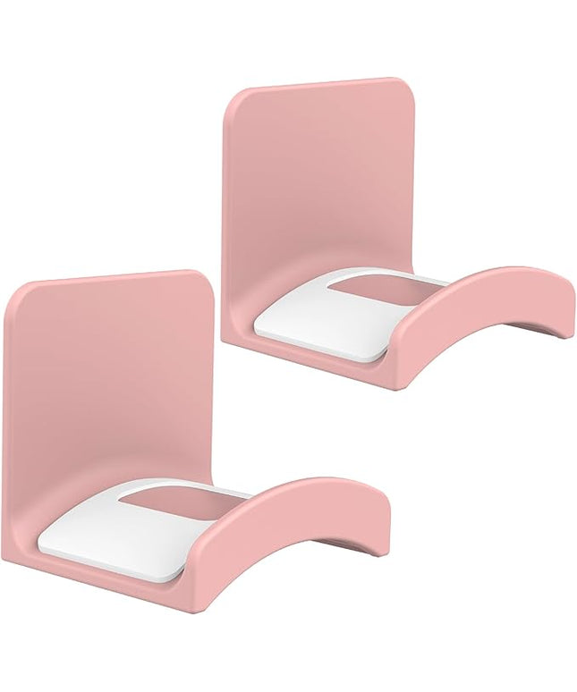 SOKUSIN Headphone Stand Headset Holder - Adhesive Gaming Earphones Hanger, Universal Desk Wall Mount Hook for All Headphone/Controller, Compatible with Beats, AirPods Max,Sony, JBL (Pink-2Pack)