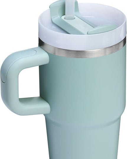 STANLEY Quencher H2.0 Tumbler with Handle and Straw 20 oz | Flowstate 3-Position Lid | Cup Holder Compatible for Travel | Insulated Stainless Steel Cup | BPA-Free | Seafoam