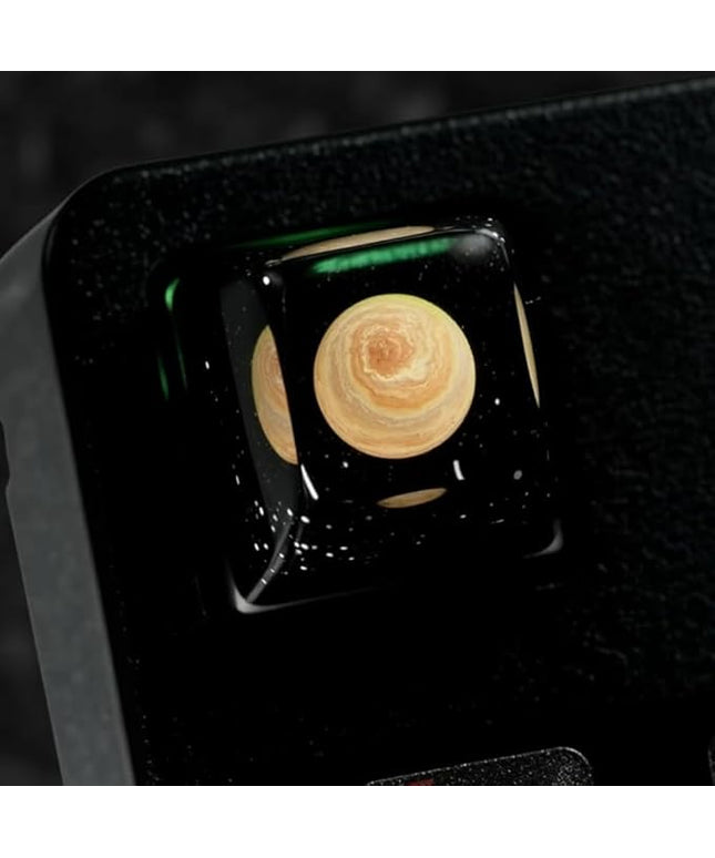 Saturn Planet Artisan Keycap Custom Solar System Planets Keycaps R1 SA Profile 1U ESC Handmade Resin Gaming Galaxy Key Cap Cherry MX Switch Compatible Mechanical Keyboard Space Lover Gift