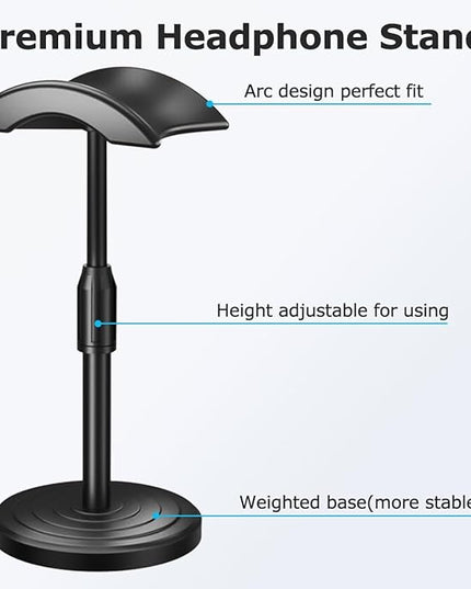 Headphone for Desk Hanger Holder Organizer Keeper Racks Storage Mount Gaming Headset Stand Premium Functional Craftmanship Headset Stand (Plastic)
