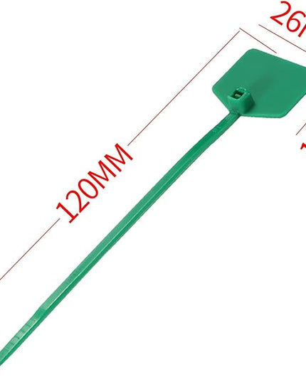 4 in Marker Nylon Cable Ties, Plastic Water Proof Tags, Self-Locking Written-on Cable Marker, Security Seals Label for Cabling, Wire Marking Label, Shipping Hanging Tags - Mulit Colors/ 100pcs